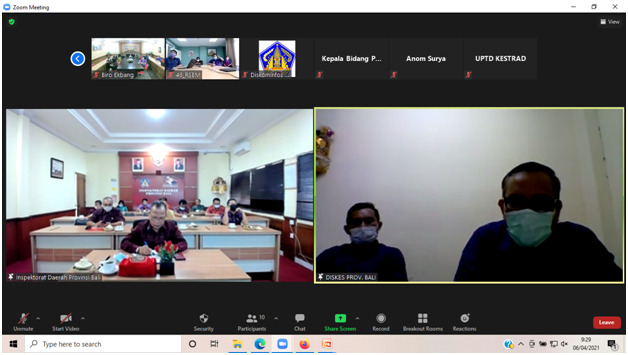 Entry Meeting Inspektorat Daerah Provinsi Bali Secara Daring