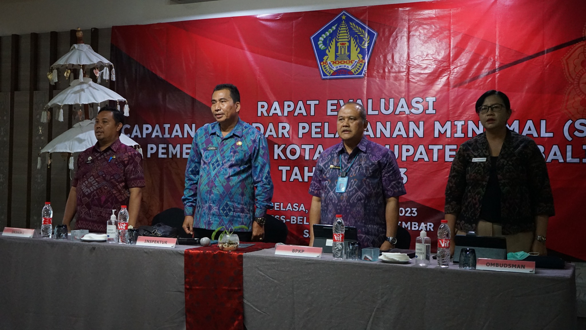 Evaluasi Hasil Monitoring Capaian SPM Pemerintah Kabupaten/Kota se-Bali Tahun 2023
