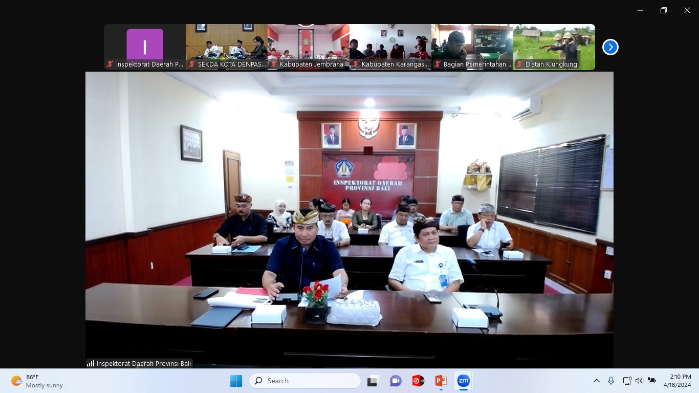 Entry Meeting Evaluasi Penyelenggaraan Pemerintahan Daerah Tahun 2024 berdasarkan LPPD Kabupaten/Kota se-Bali Tahun 2023