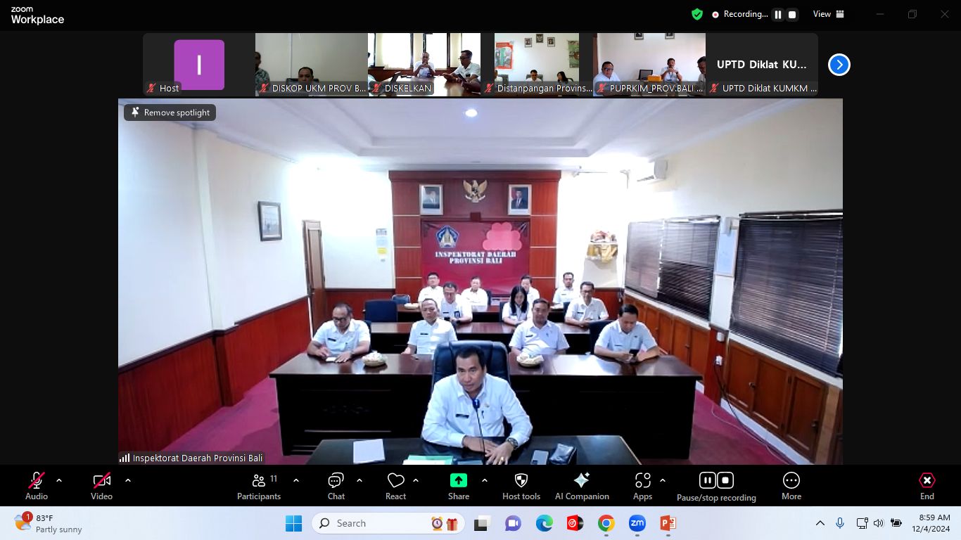 Entry Meeting Audit Kinerja Desember 2024