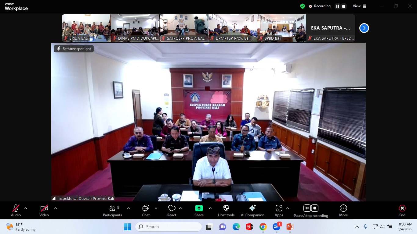 Entry Meeting Pembinaan Bulan Maret 2025