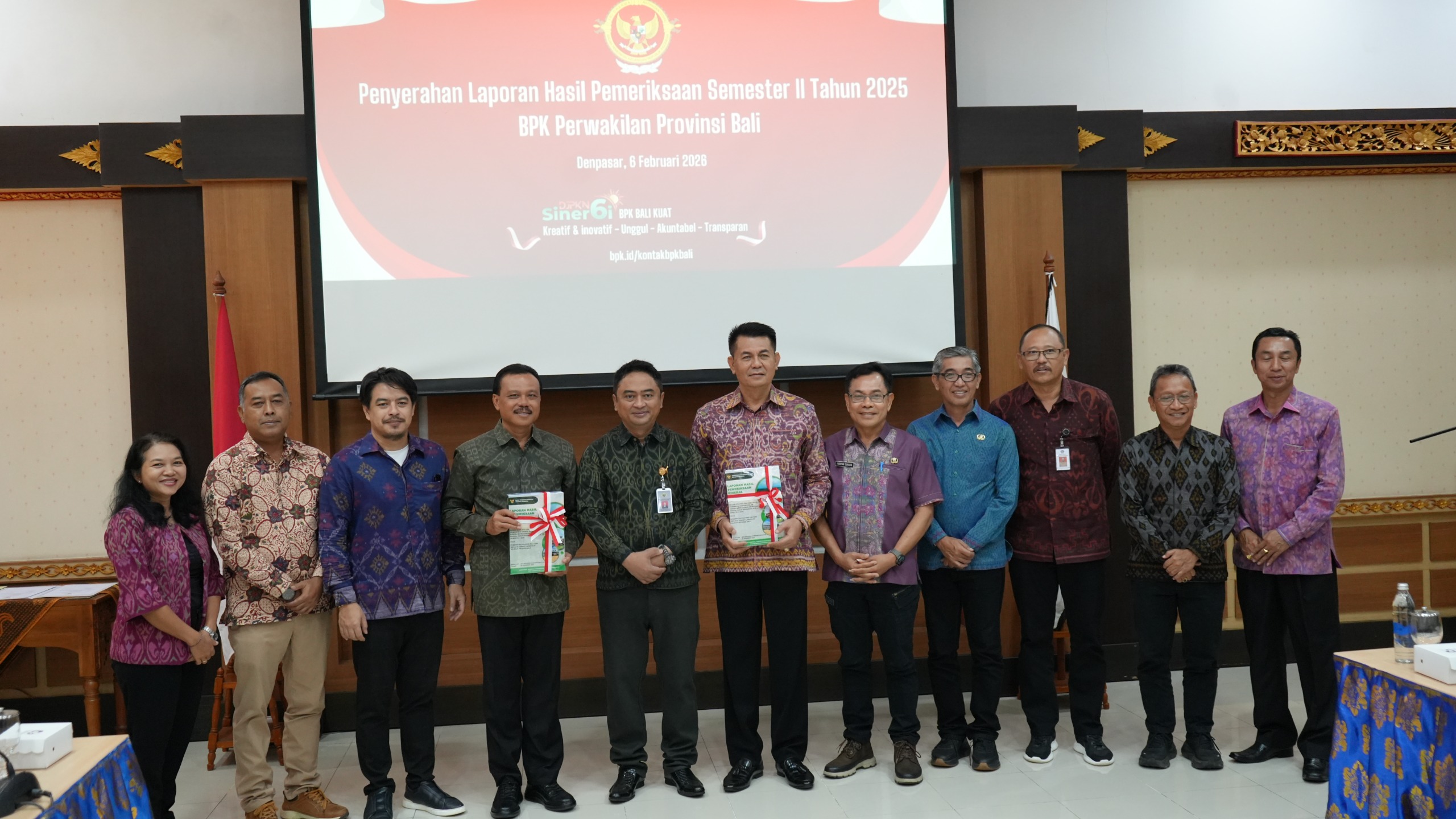 Penyerahan Laporan Hasil Pemeriksaan Kinerja Ketahanan Pangan Tahun Anggaran 2020 s.d. Semester I 2025 pada Pemerintah Provinsi Bali dan Instansi Terkait Lainnya di Wilayah Provinsi Bali
