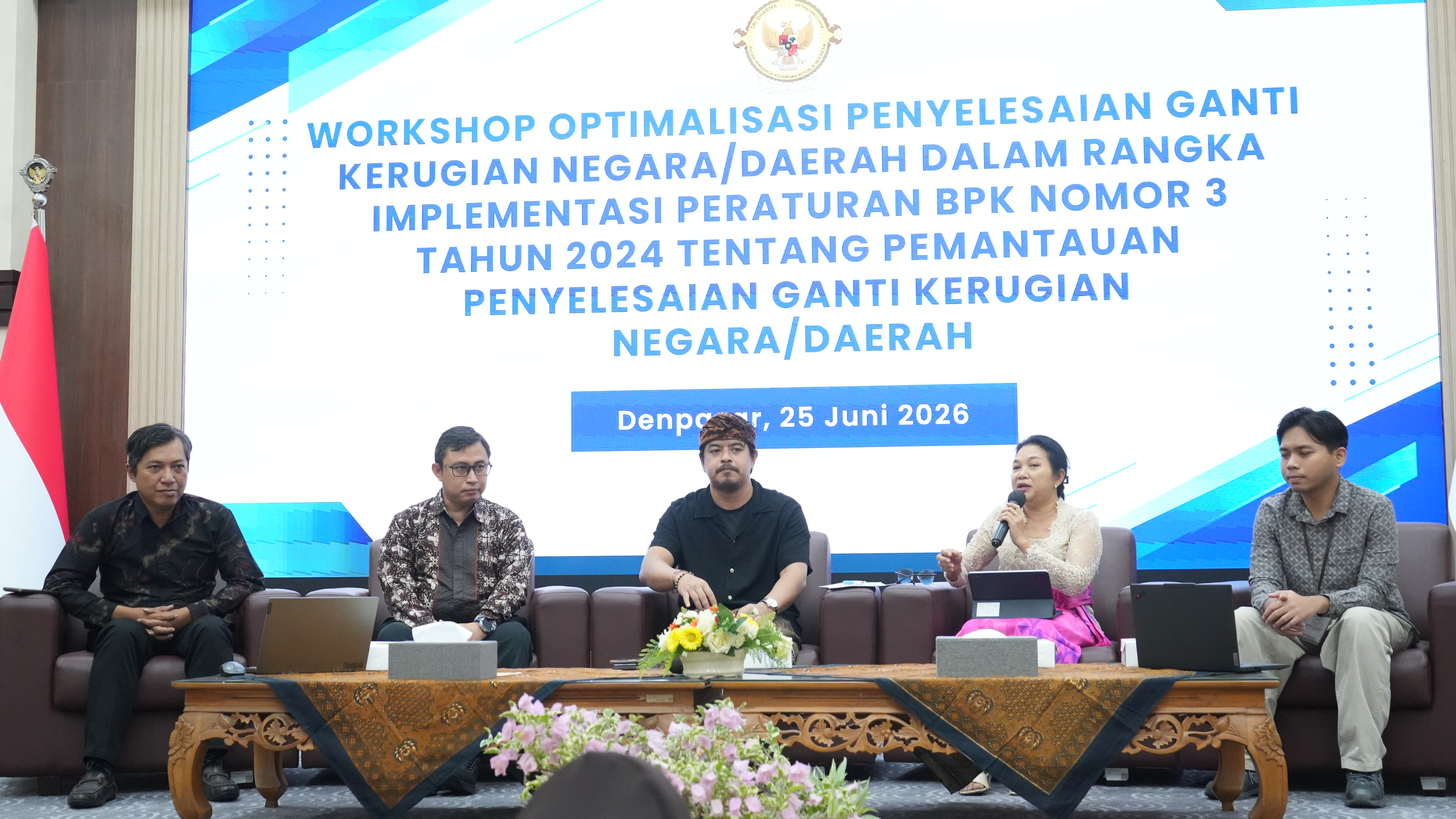 Workshop Optimalisasi Penyelesaian Ganti Kerugian Negara/Daerah dalam Rangka Implementasi Peraturan BPK Nomor 3 Tahun 2024 tentang Pemantauan Penyelesaian Ganti Kerugian Negara/Daerah