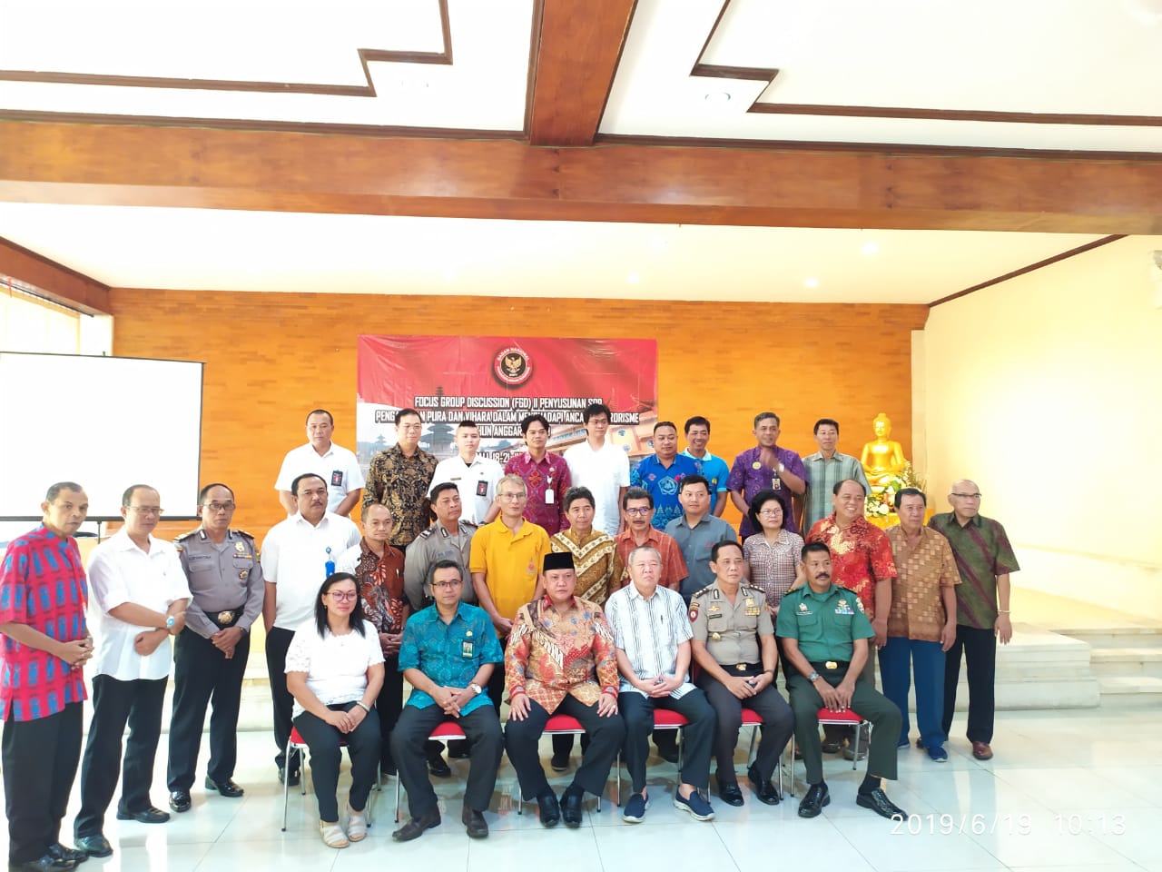 GIAT FOCUS GROP DISCUSSION (FGD) II PENYUSUNAN S.O.P. PENGAMANAN PURA DAN VIHARA TAHUN 2019 DI PROVINSI BALI