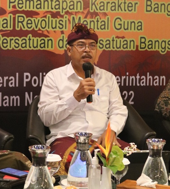 Dirjen POLPUM menggandeng Kesbangpol Provinsi Bali melaksanakan Penguatan Gerakan Nasional Revolusi Mental pada Prioritas Nasional Gerakan Indonesia Bersatu