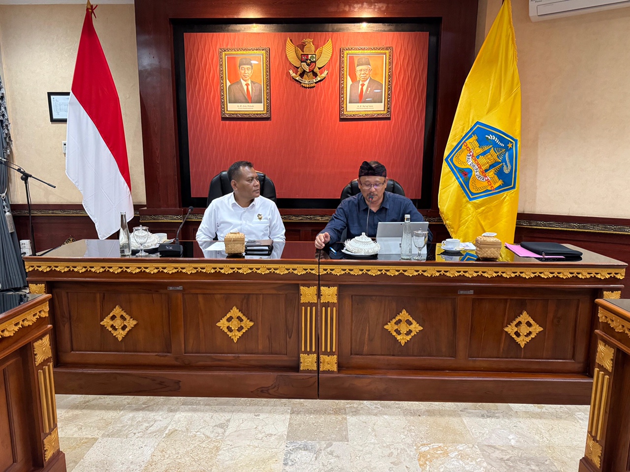 Kaban Kesbangpol Bali menerima Audensi Tim Kemenko Polhukam RI