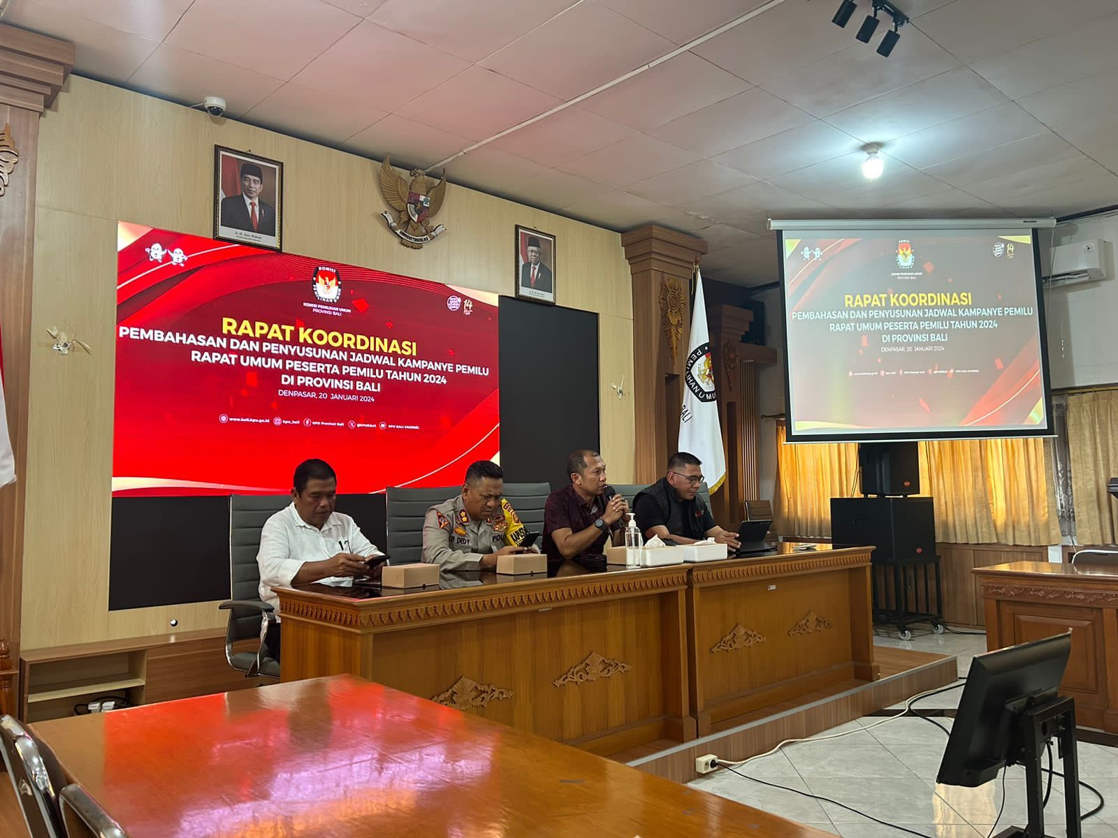 Badan Kesbangpol Bali hadiri Rakor Pembahasan dan Penyusunan Jadwal Kampaye Pemilu Rapat Umum Peserta Pemilu Tahun 2024