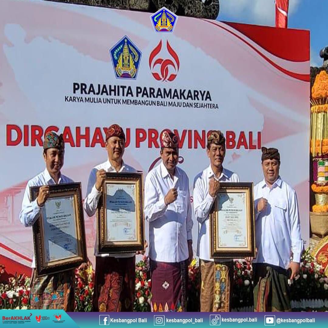 Badan Kesbangpol Bali Raih Juara I Penghargaan Adhyasta Prajaniti