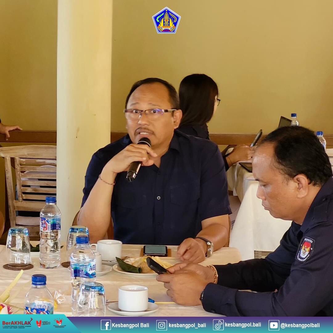 Kaban Kesbangpol Hadiri Coffee Morning Tahapan Pemilihan Serentak Tahun 2024 di Kabupaten Jembrana