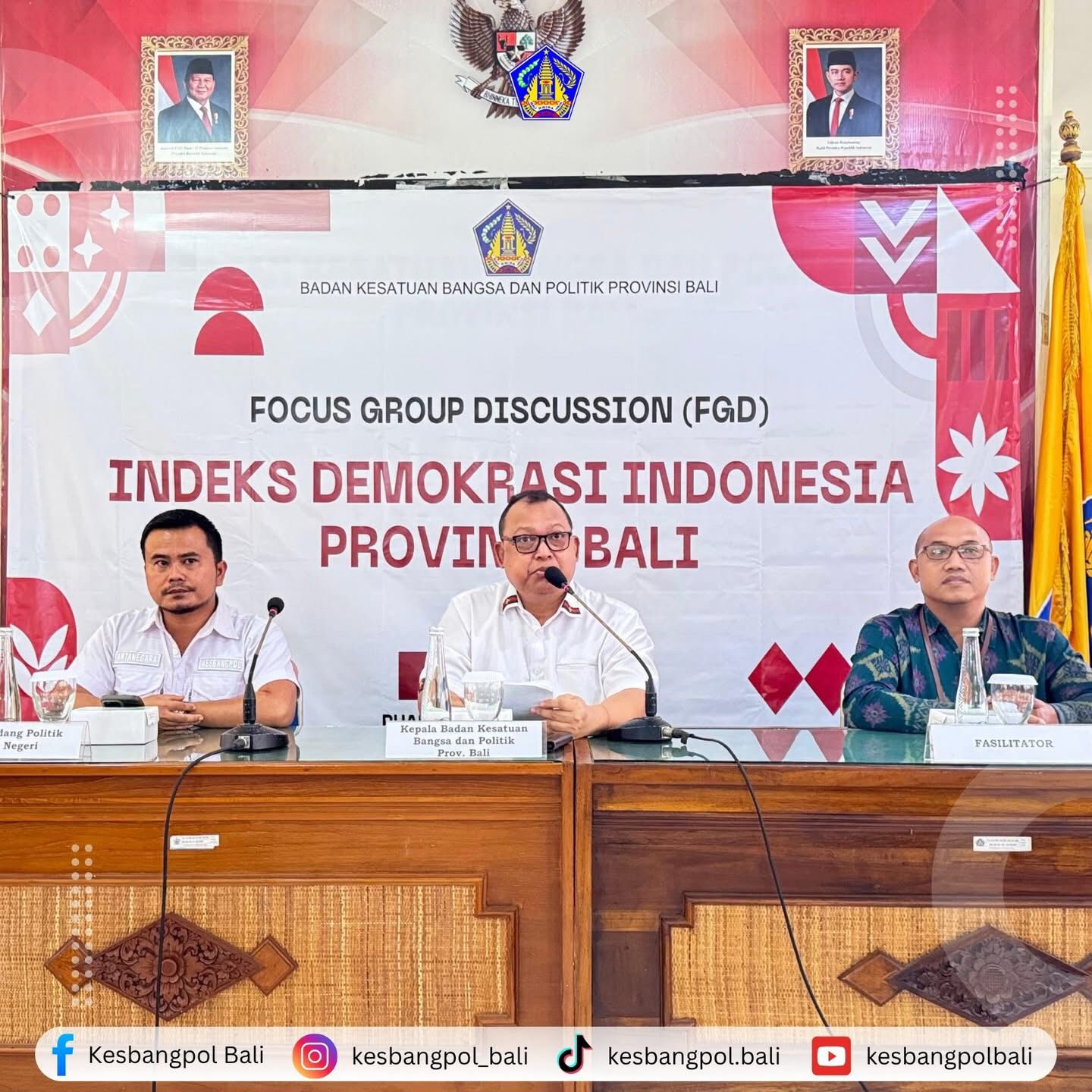 Kaban Kesbangpol Bali Buka FGD IDI Tahun 2024
