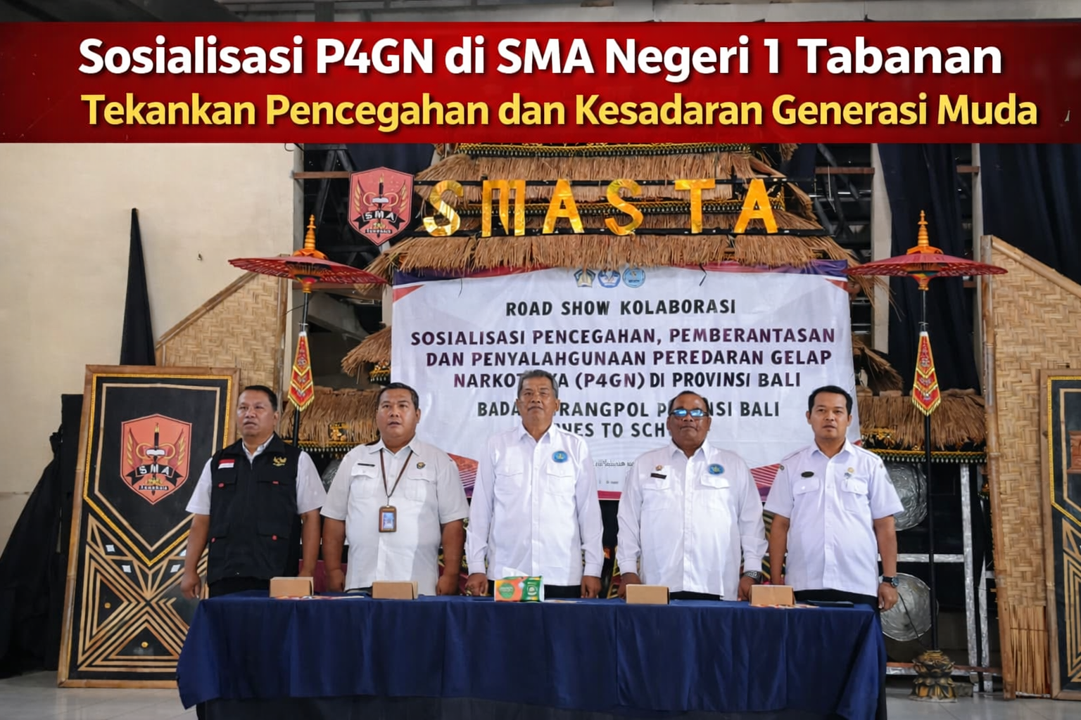 Sosialisasi P4GN di SMA Negeri 1 Tabanan Tekankan Pencegahan dan Kesadaran Generasi Muda