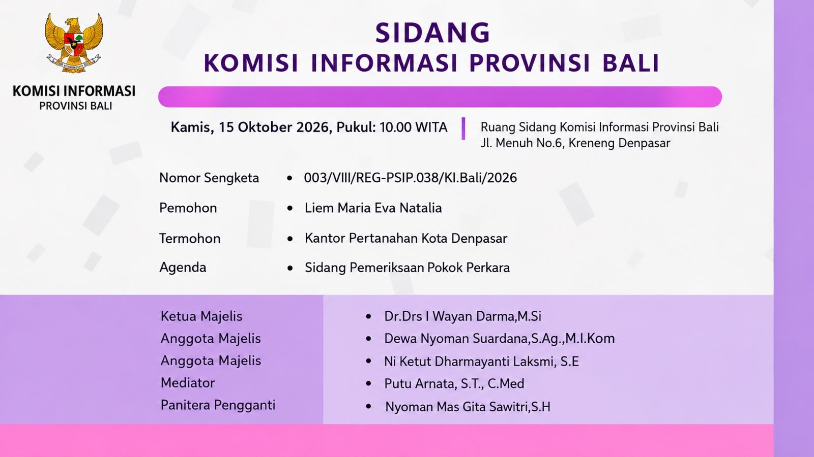 Sidang Pemeriksaan Pokok Perkara