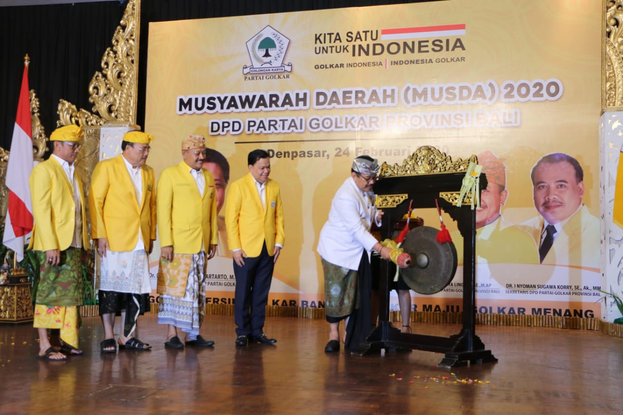 Buka Musda Partai Golkar, Wagub Cok Ace Ajak Jajaran Partai Bergandengan Tangan Kembangkan Demokrasi di Bali