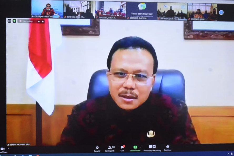 Sekda Dewa Indra Minta Sektor Pendidikan Tetap Produktif dan Aman di Masa Pandemi Covid 19