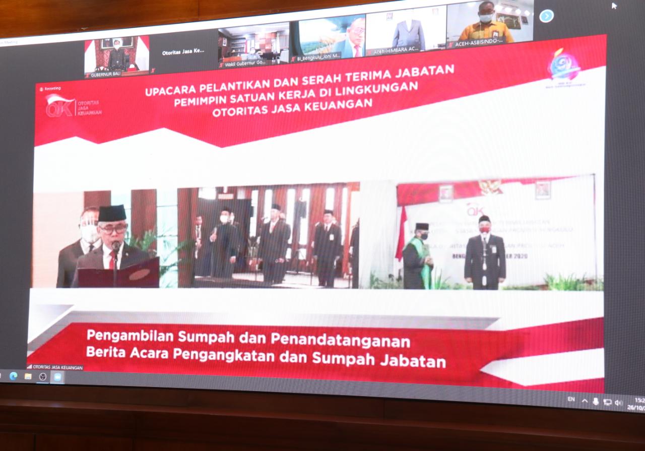 Gubernur Koster Ikuti Pelantikan dan Serah Terima Jabatan Pemimpin Satuan Kerja OJK