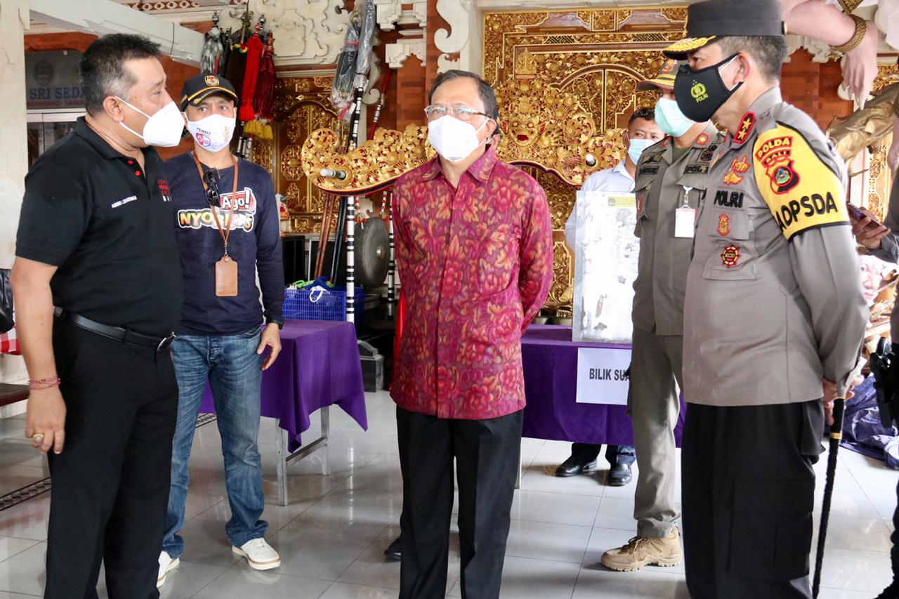 Gubernur Koster Bersama Kapolda & KPU Bali Monitoring TPS Pilkada 2020 di Denpasar, Bangli & Karangasem