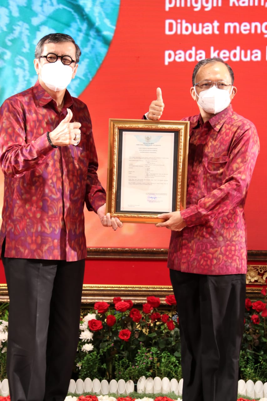 Perjuangan Gubernur Bali Wayan Koster ke Kemenkumham RI  Sukses Sertifikatkan 24 Kekayaan Intelektual