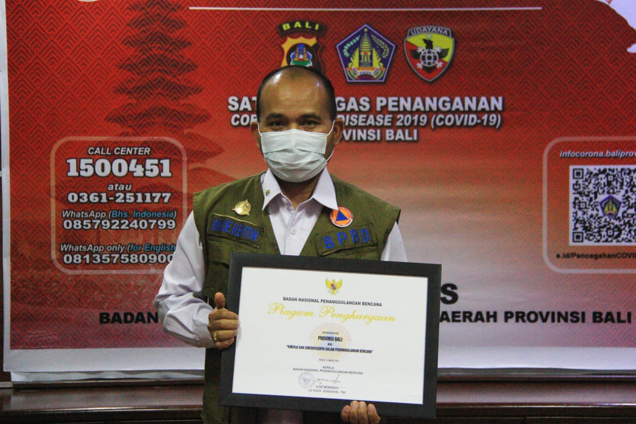 BPBD Provinsi Bali Kembali Terima Penghargaan Penanganan Bencana Terbaik