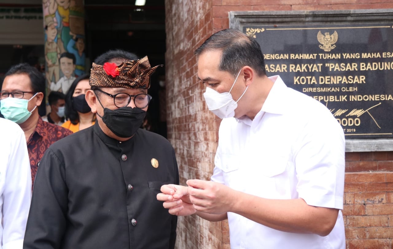 Ditinjau Mendag, Pasar Badung Disiapkan Jadi Percontohan Penerapan SOP PeduliLindungi