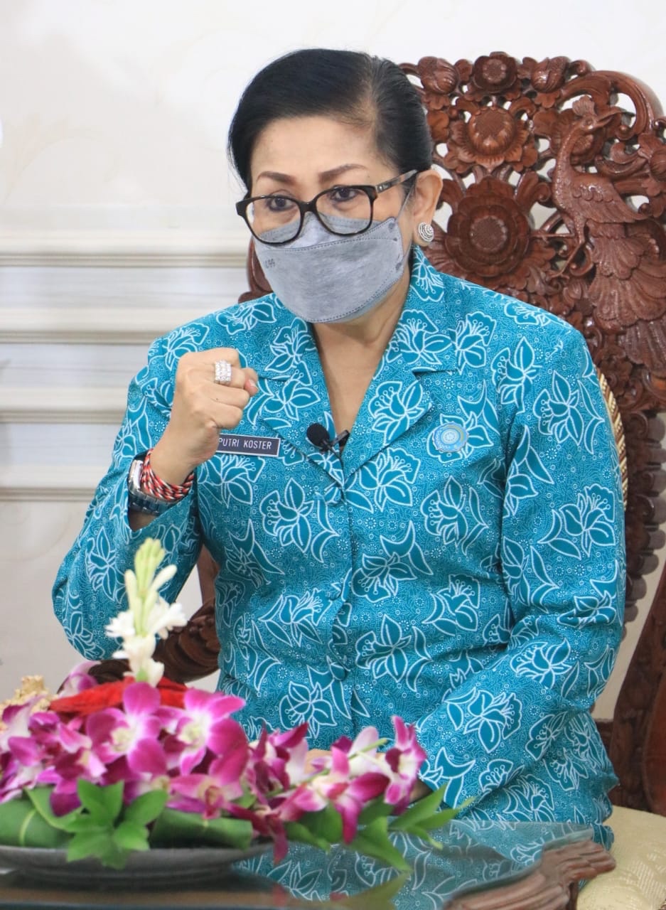 Ny. Putri Koster Ajak PKK Tanggap Terhadap Bencana