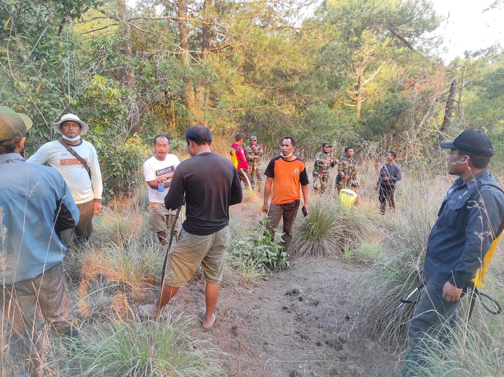 Kebakaran Lahan dan Semak Gunung Batur Bangli Berhasil Dipadamkan