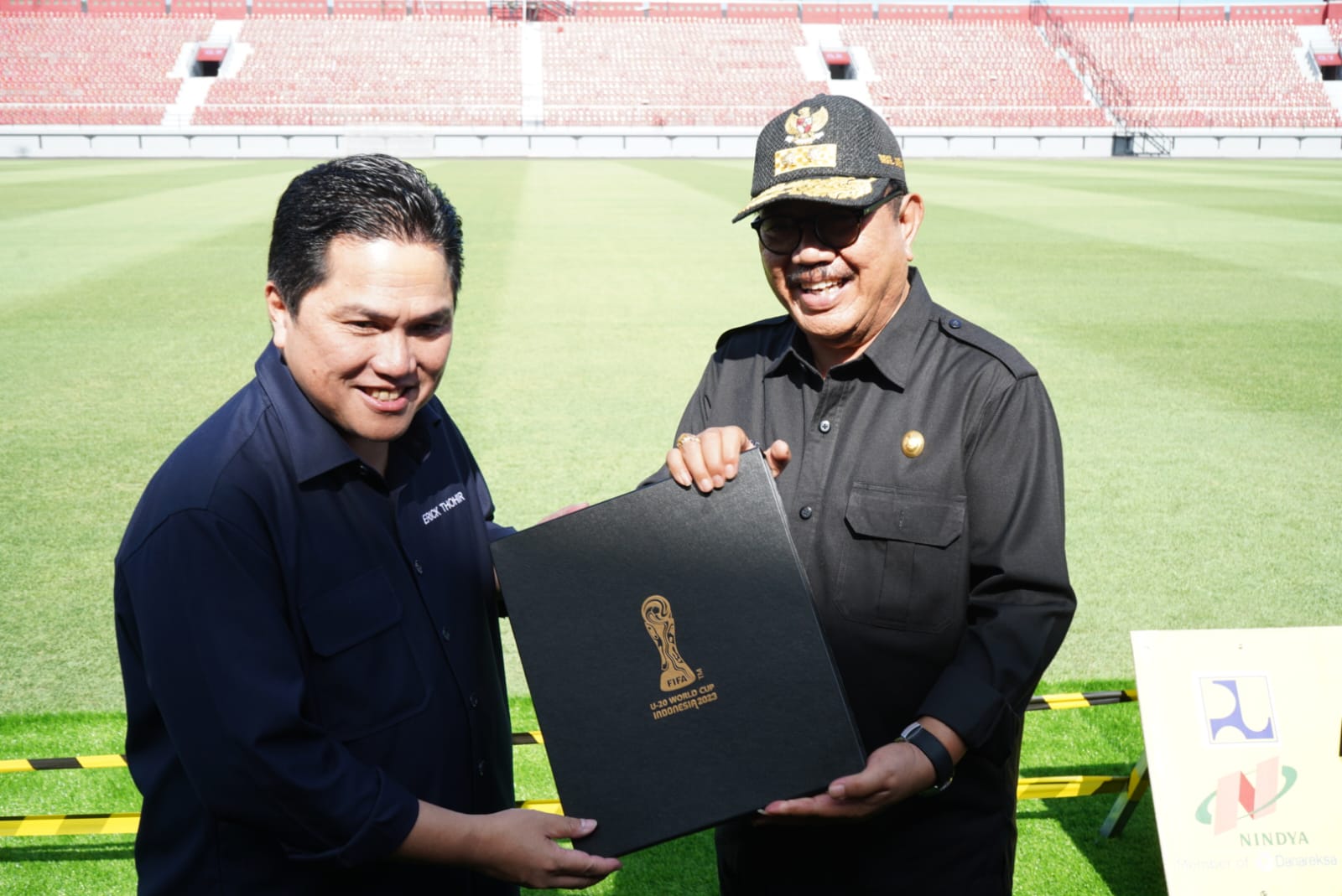 Wagub Cok Ace Dampingi Ketua PSSI, Erick Thohir dan Menpora, Zainudin Amali Tinjau Kesiapan Stadion Dipta Serangkaian Piala Dunia U20 di Bali