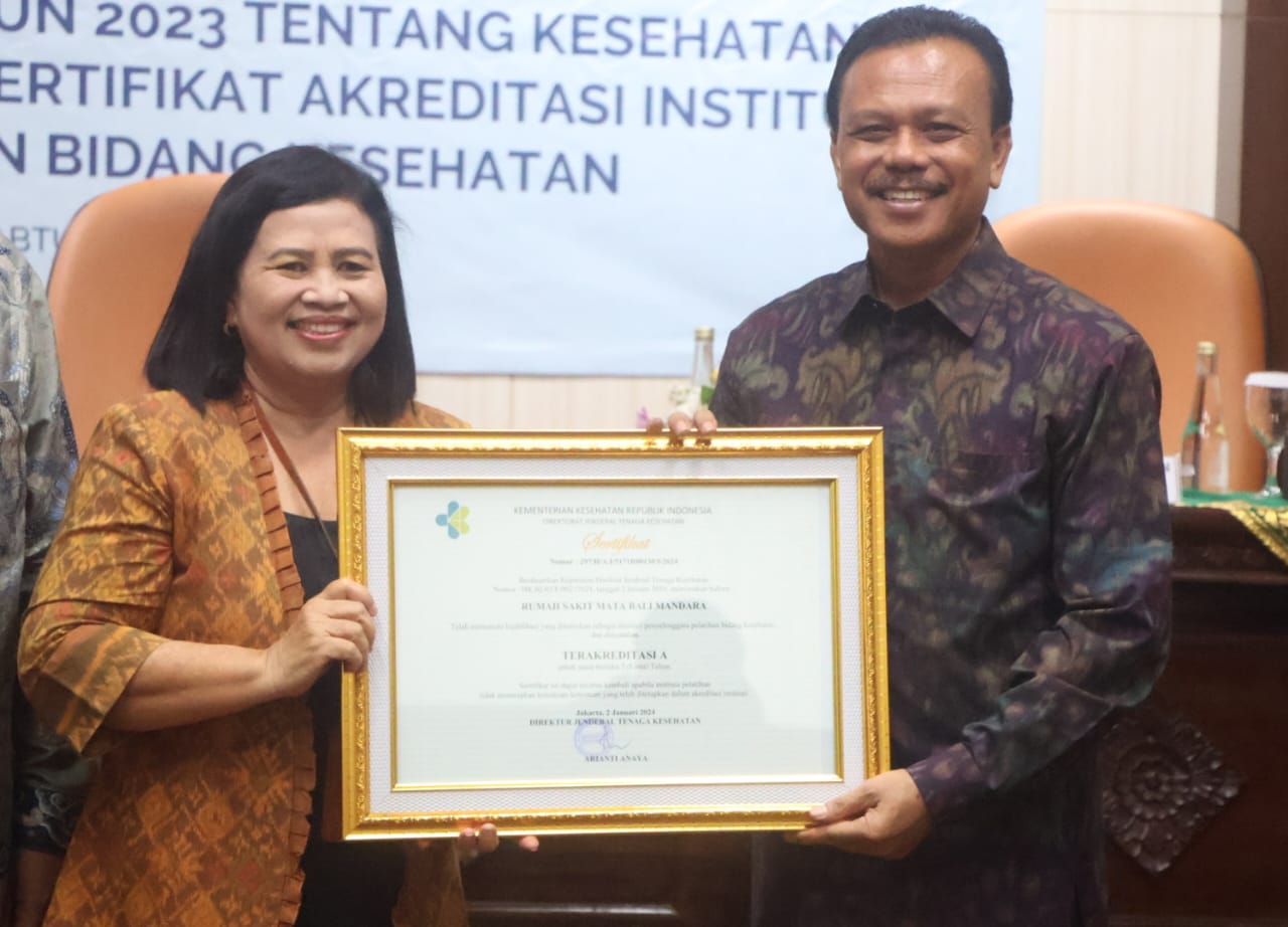 Sekda Dewa Indra Apresiasi RS Mata Bali Mandara Raih Akreditasi A