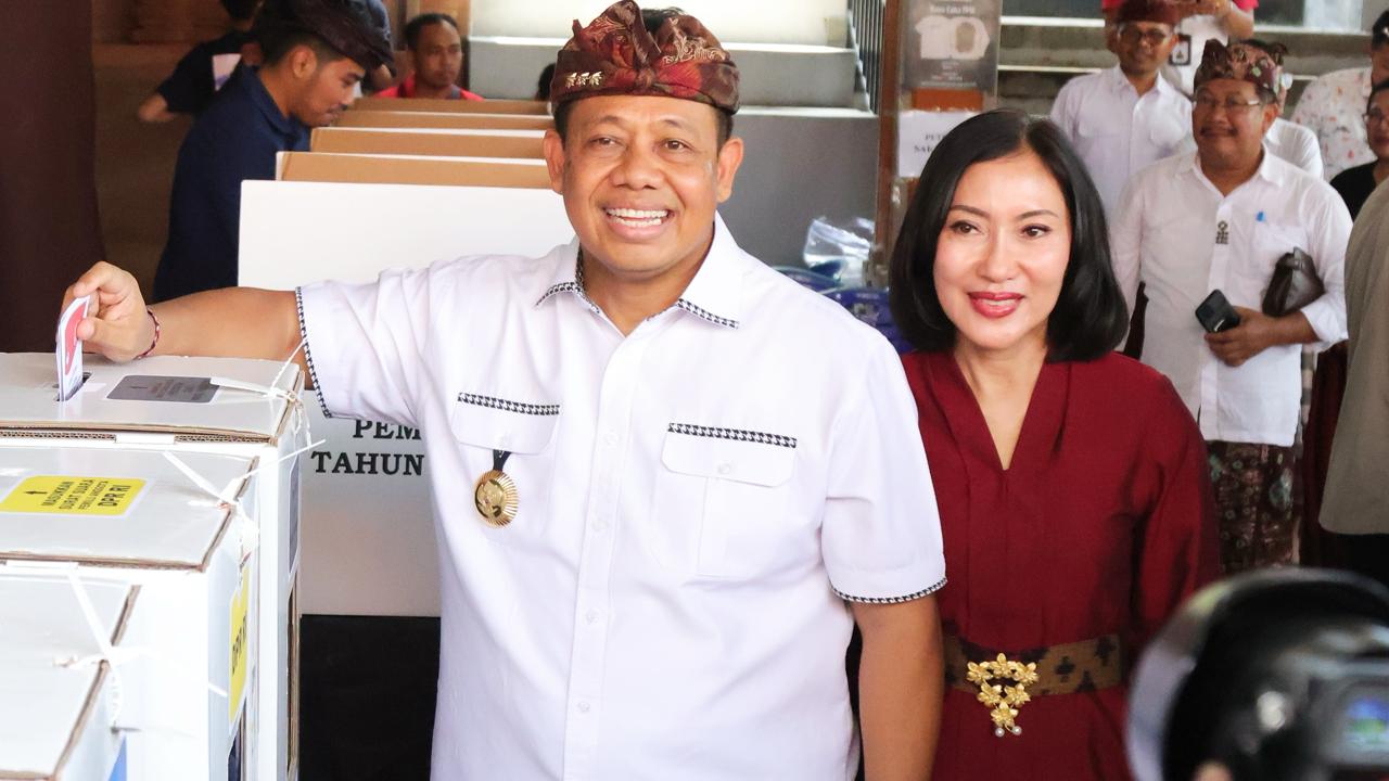 Pj. Gubernur Bersama Forkopimda Bali Pantau Pelaksanaan Pemilu di Denpasar