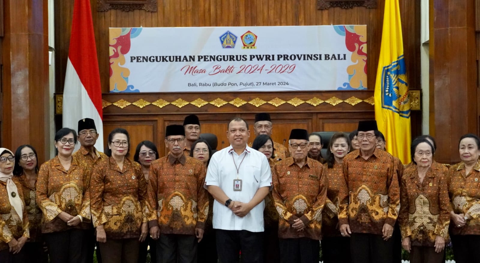 Wujudkan Keanggotaan yang Berperan Aktif dan Berkontribusi, Pj. Gubernur Bali Kukuhkan Kepengurusan PWRI Provinsi Bali 2024-2029