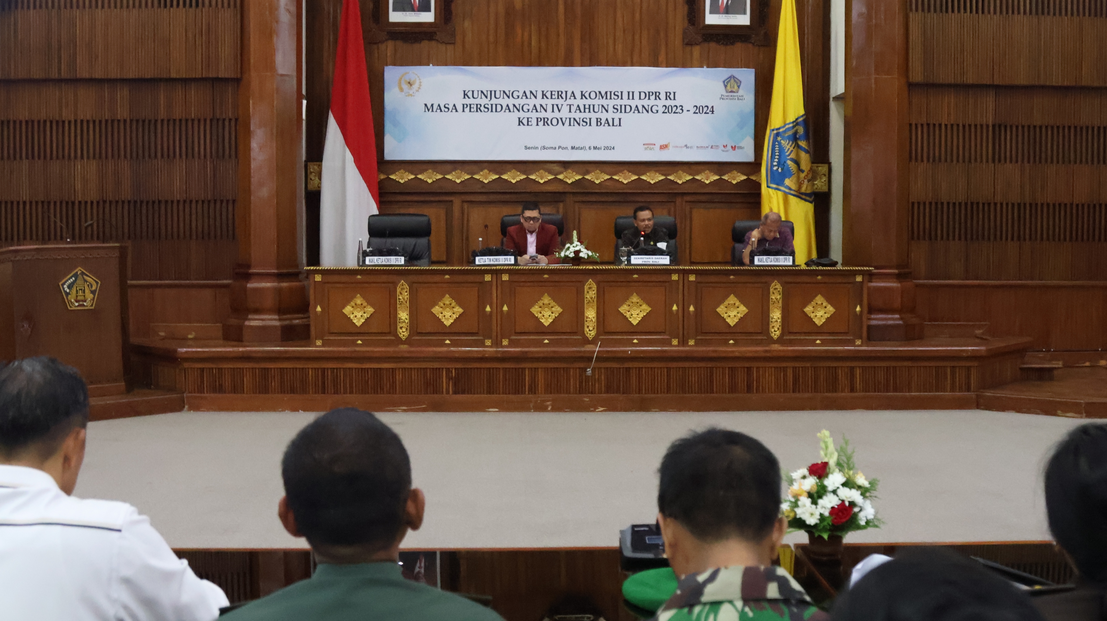 Sekda Dewa Made Indra Terima Kunker Reses Komisi II DPR RI di Provinsi Bali.