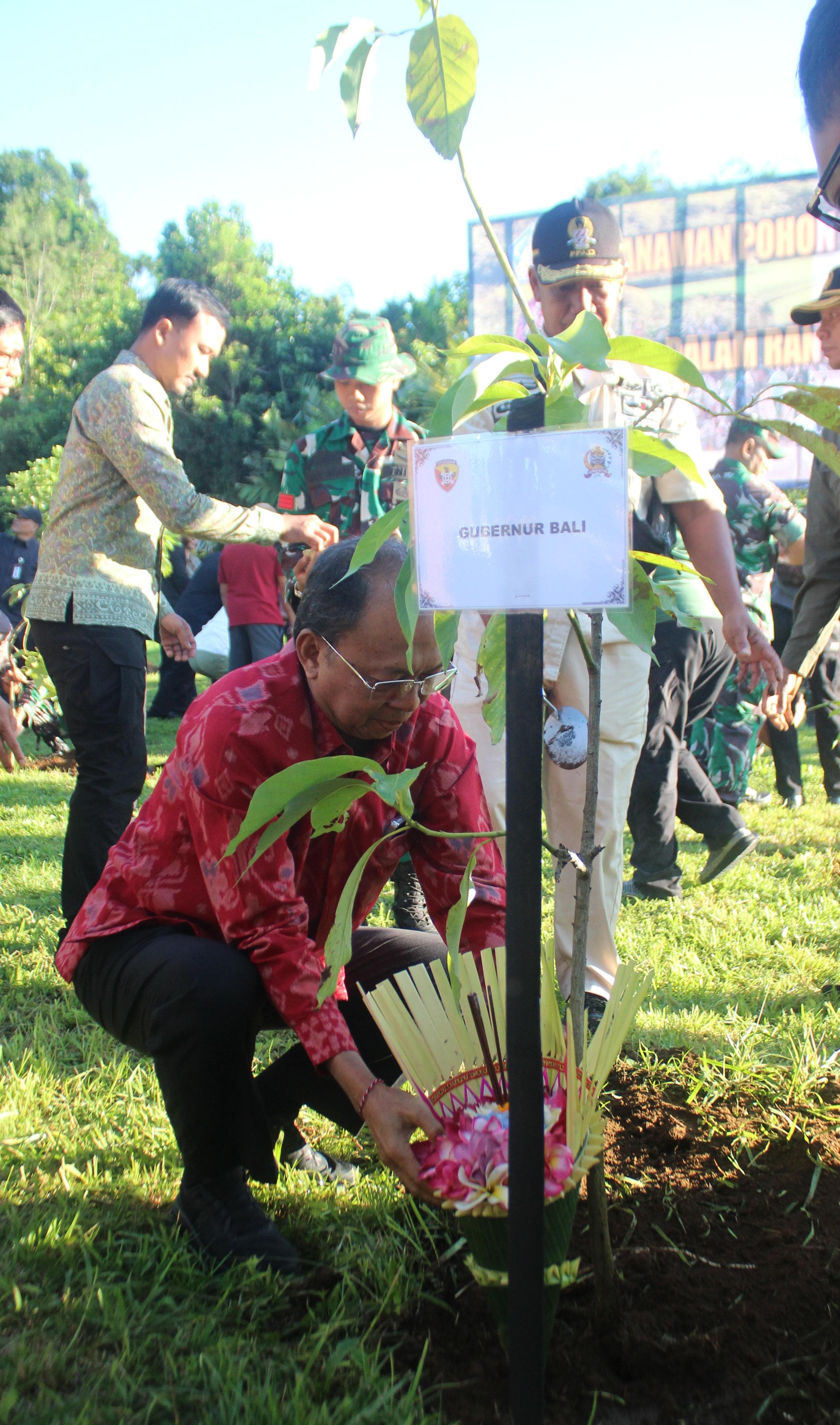 Tanam 19.000 Bibit Pohon Serentak di Bali Bersama Kodam IX Udayana , Gubernur Koster: Menanam Harapan untuk Anak Cucu