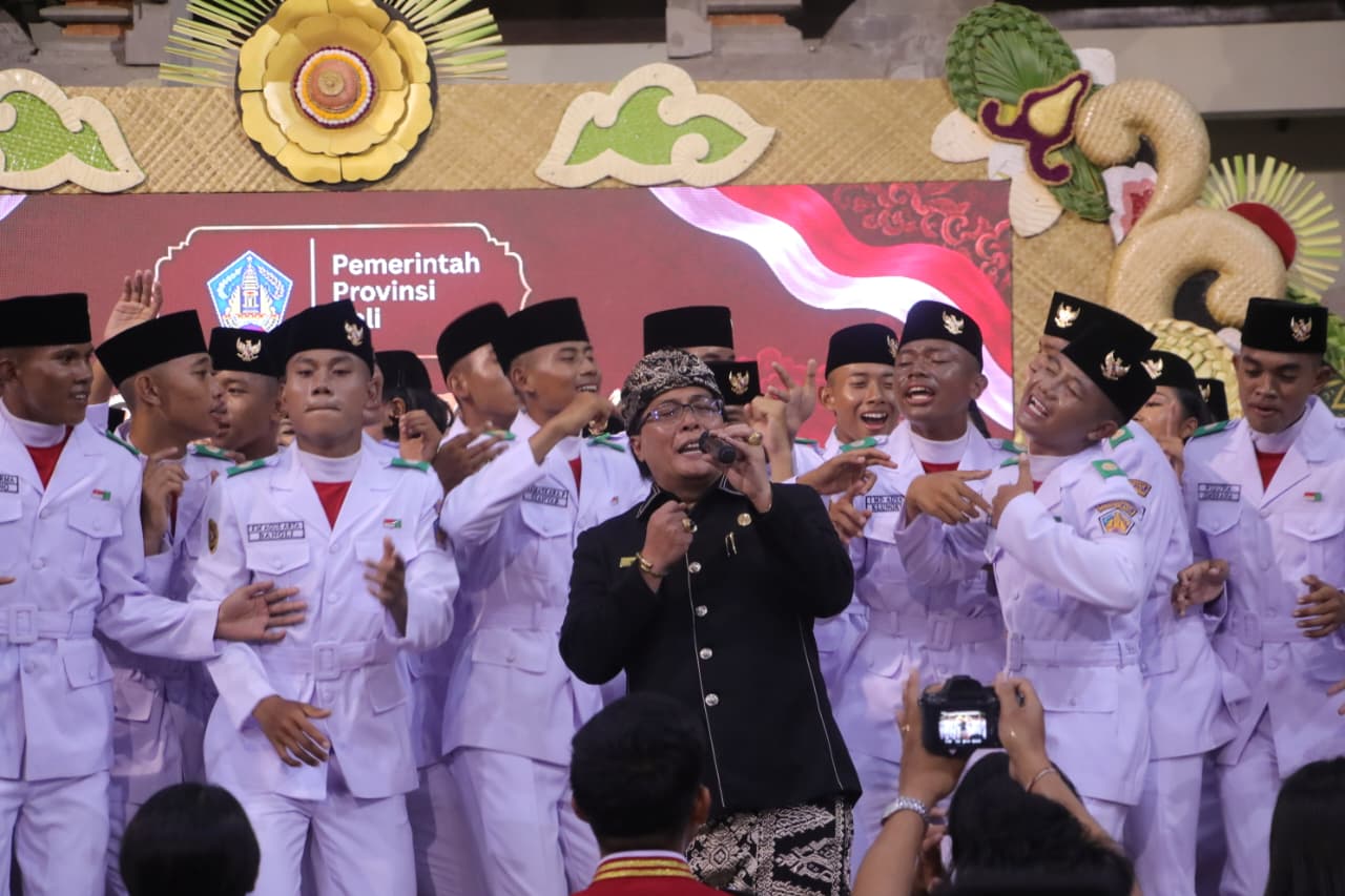Dari Barisan Paskibraka hingga Joget Bersama, Giri Prasta Titip Pesan untuk Generasi Emas Bali