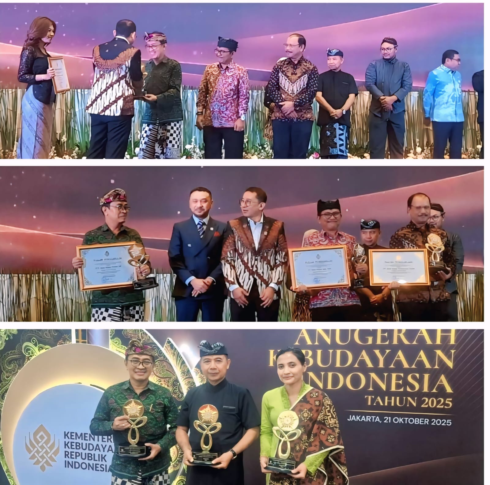 Museum , Anjungan dan Provinsi Bali Terima Anugerah Pada Gelar Anugerah Kebudayaan Indonesia (AKI)