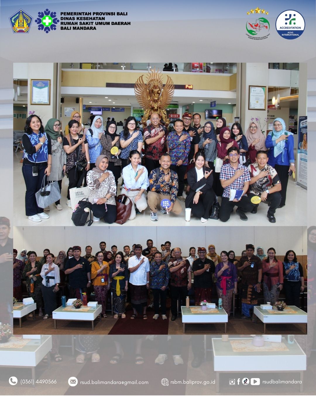 Program Studi Magister Manajemen Rumah Sakit (MMR) Fakultas Kedokteran, Kesehatan Masyarakat, dan Keperawatan (FK-KMK) Universitas Gadjah Mada (UGM) telah melaksanakan kegiatan benchmarking ke RSUD Bali Mandara Provinsi Bali