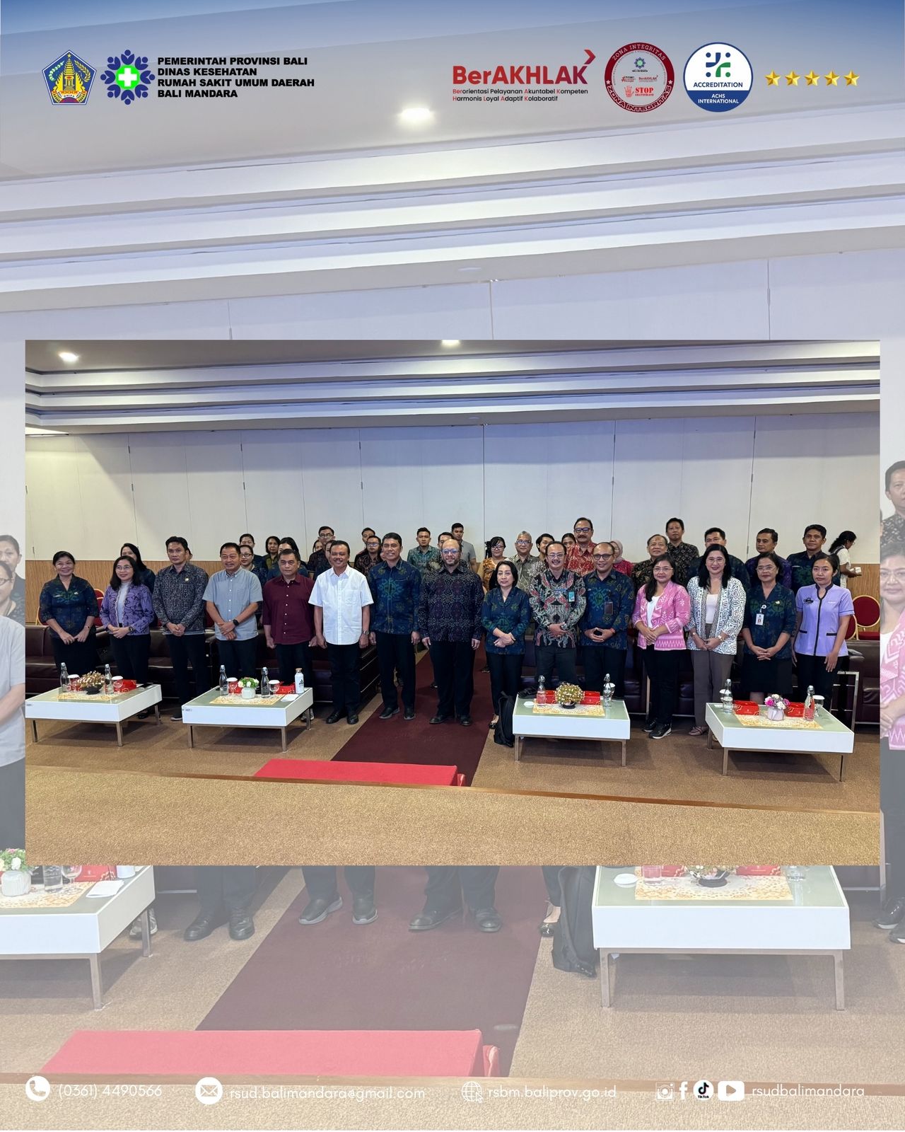 RSUD Bali Mandara Provinsi Bali sukses menyelenggarakan Proctorship Jantung Non Bedah perdana bekerja sama dengan RS Jantung dan Pembuluh Darah Harapan Kita.