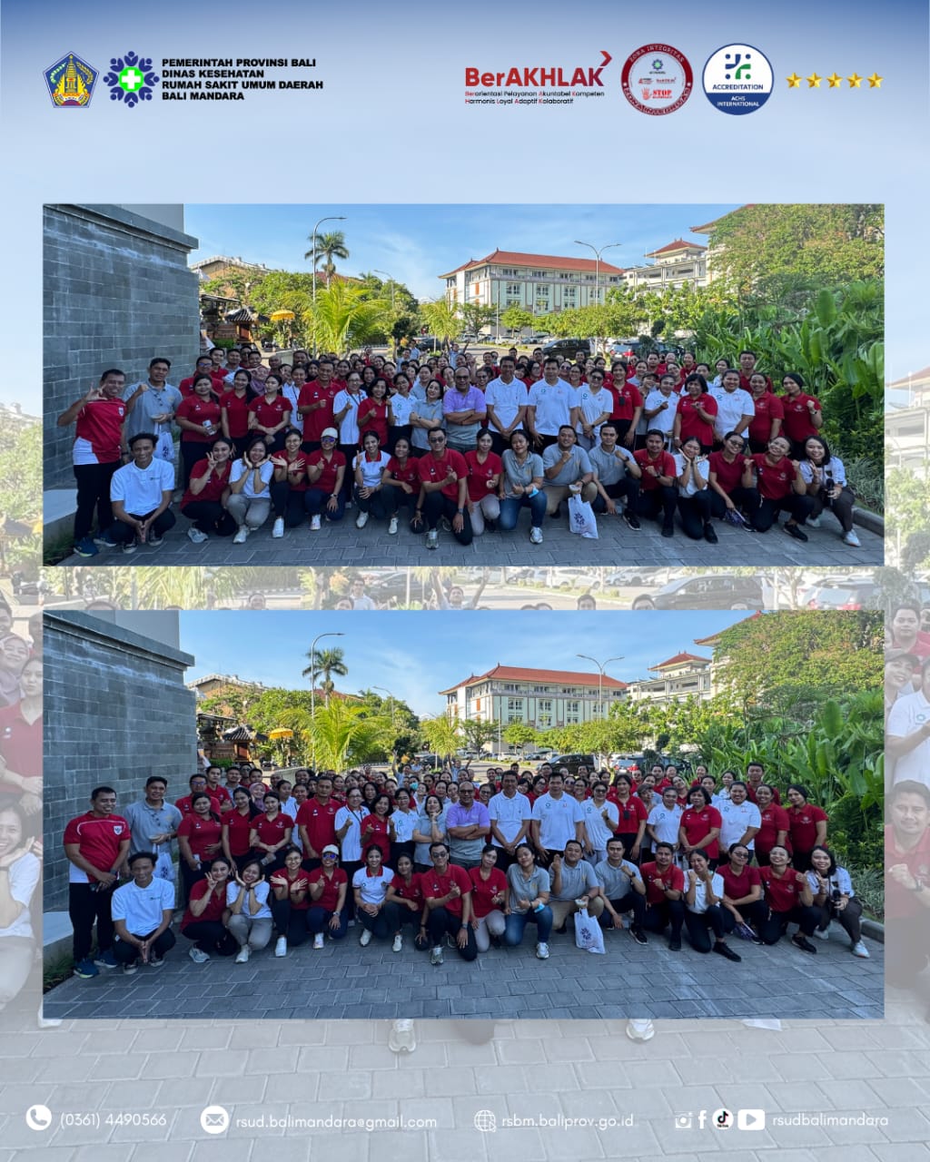 Olahraga Bersama Dalam Rangka Menyambut Pembukaan Hari Ulang Tahun RSUD Bali Mandara Ke-8