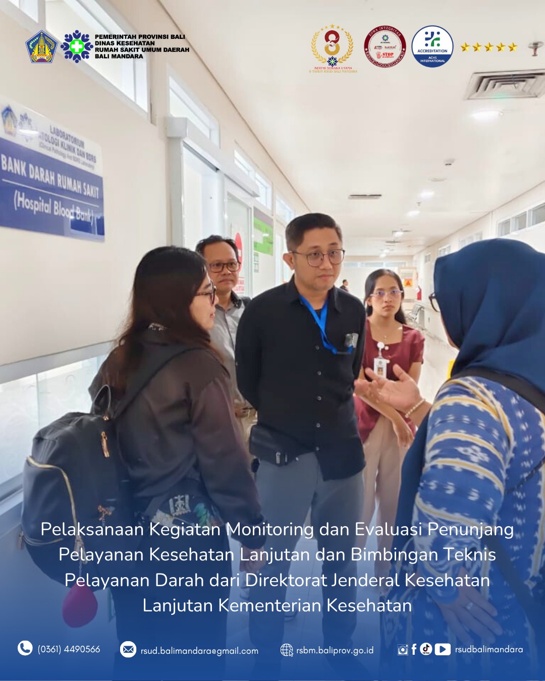 RSUD Bali Mandara Menerima Kunjungan Kegiatan Monitoring dan Evaluasi Penunjang Pelayanan Kesehatan Lanjutan oleh Direktorat Jenderal Kesehatan Lanjutan Kemenkes RI
