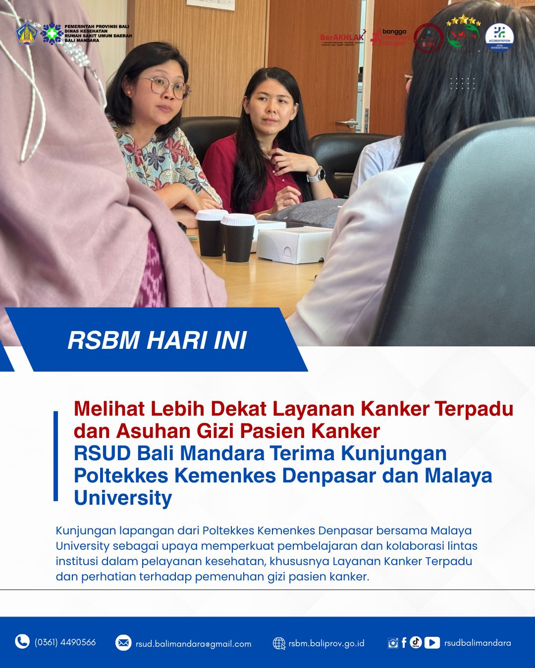 RSUD Bali Mandara Menerima Kunjungan Lapangan Dari Poltekkes Kemenkes Denpasar bersama Malaya University