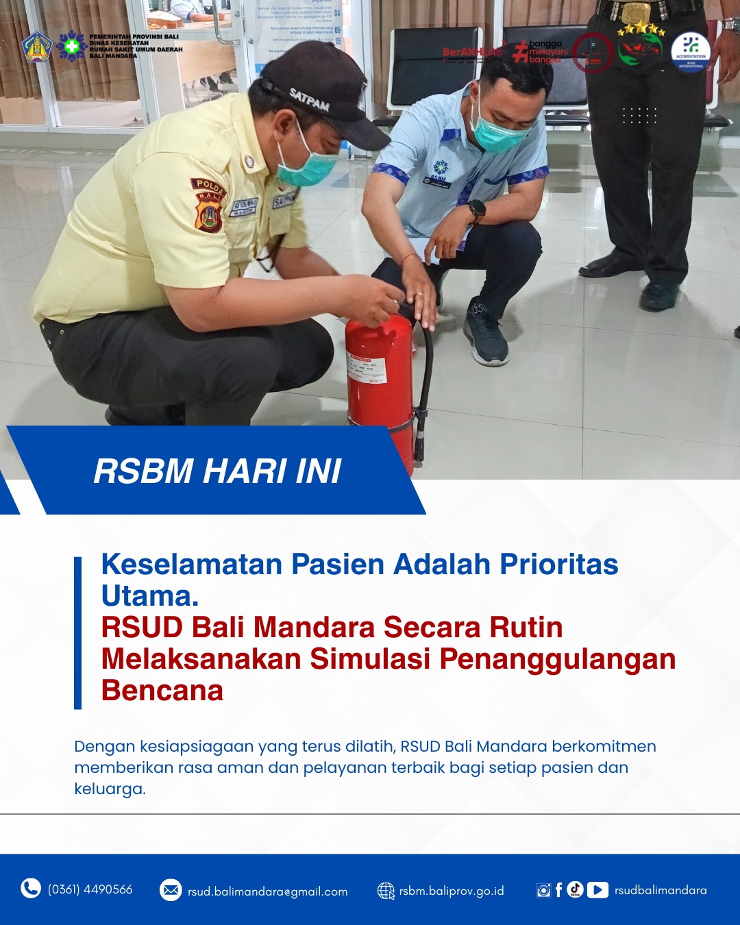 RSUD Bali Mandara Secara Rutin Melaksanakan Kegiatan Simulasi Penanggulangan Bencana