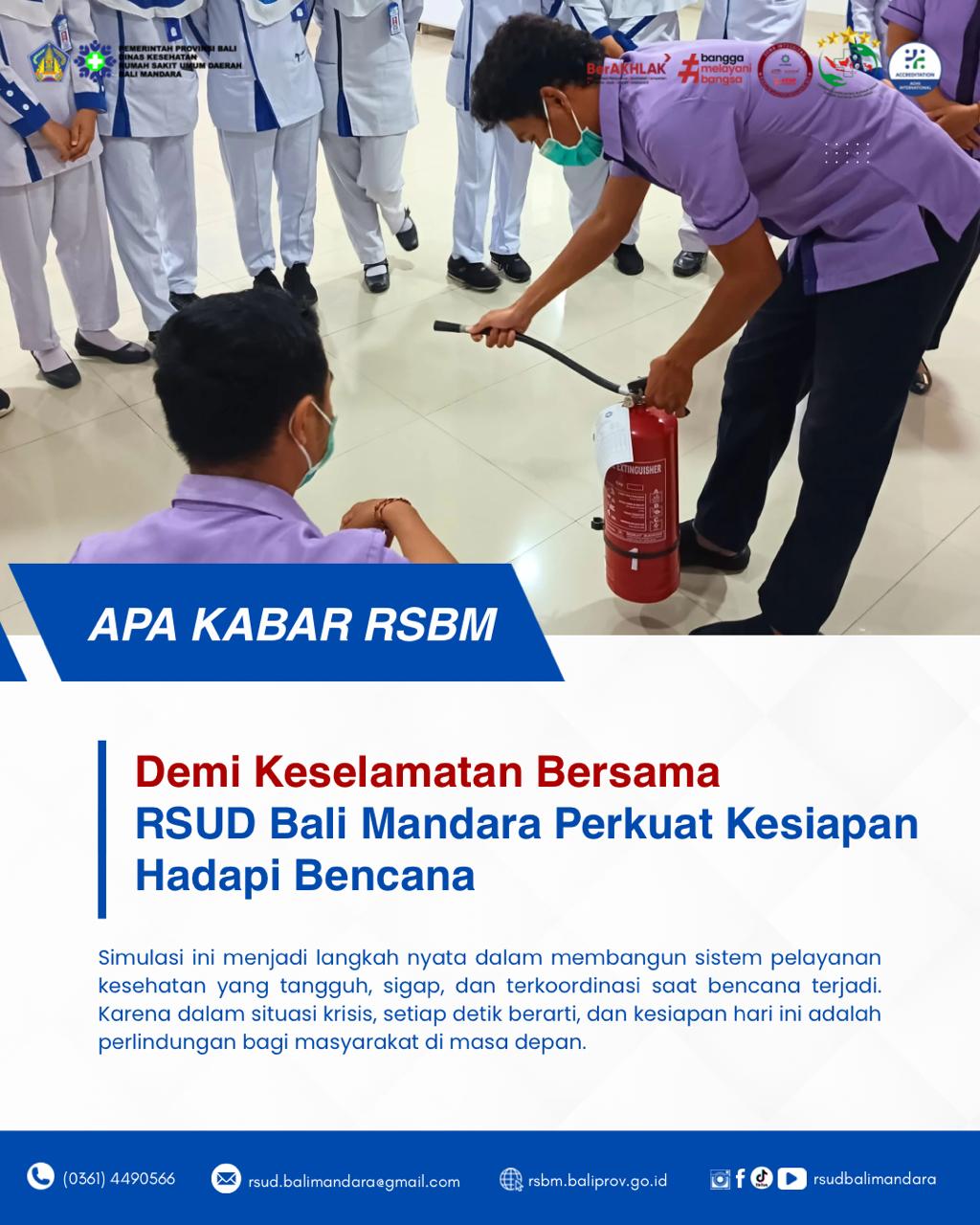RSUD Bali Mandara Melaksanakan Kegiatan Simulasi Kesiapsiagaan Menghadapi Bencana Yang Dilaksanakan di Ruang Cempaka
