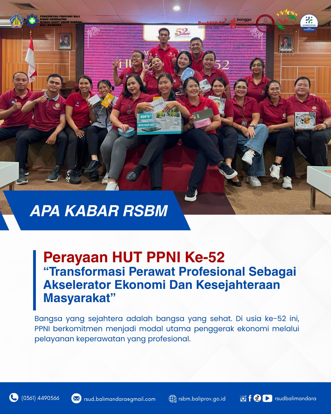 Selamat Hari Ulang Tahun Persatuan Perawat Nasional Indonesia (PPNI) ke-52