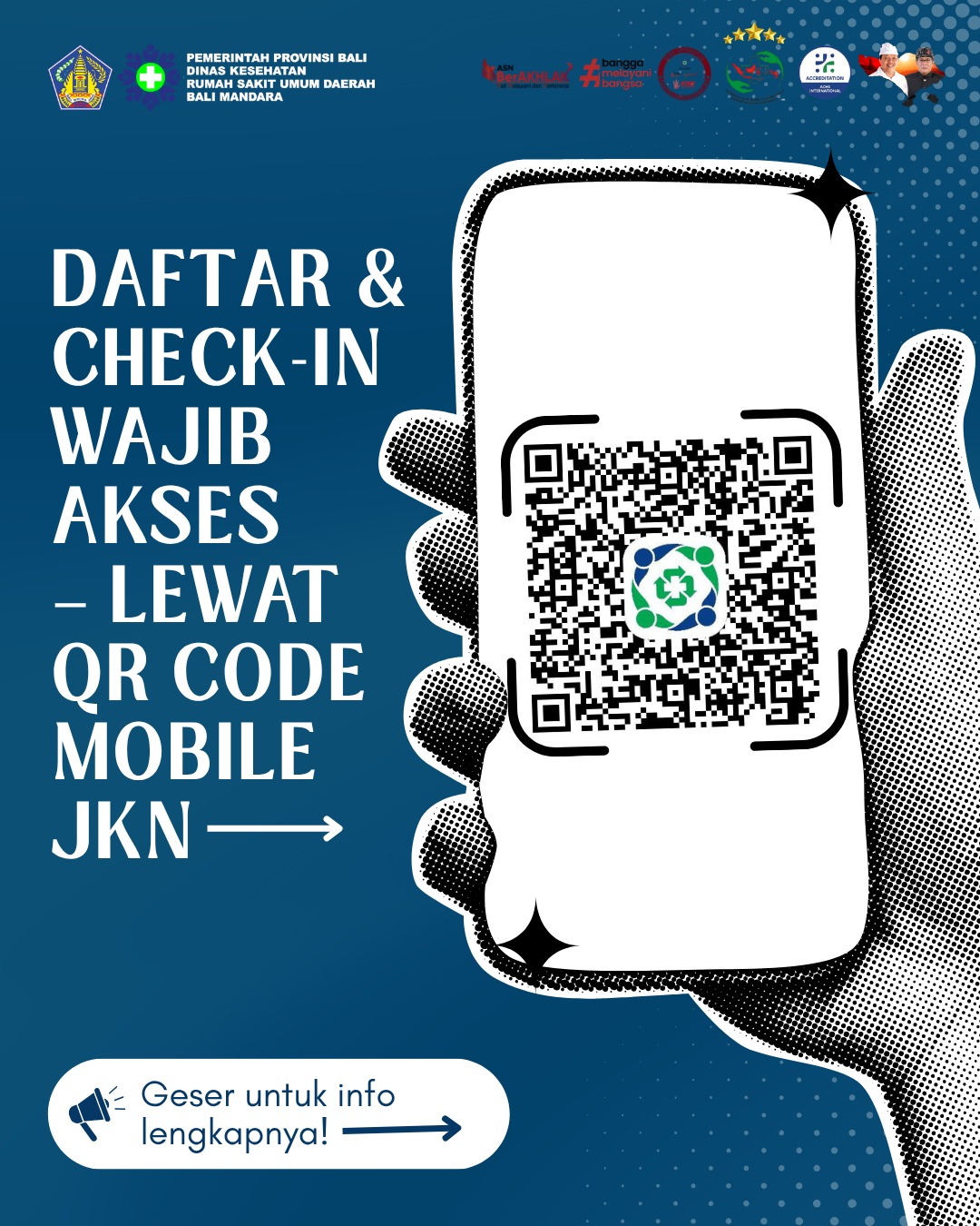 Mulai 1 Agustus 2026, Seluruh Peserta "BPJS Kesehatan" Yang Berobat di RSUD Bali Mandara "Wajib Melakukan Check-In Melalui Aplikasi Mobile JKN" Sebelum Mendapatkan Pelayanan