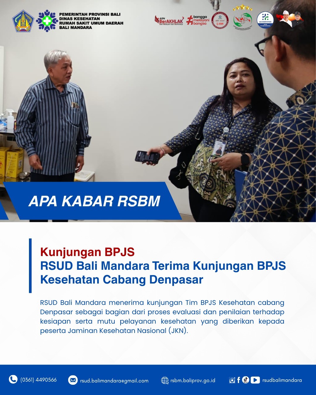 RSUD Bali Mandara Terima Kunjungan BPJS Kesehatan Cabang Denpasar