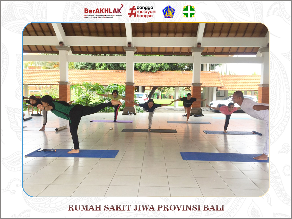 Unit Kesehatan Tradisional Rumah Sakit Jiwa Provinsi Bali telah melaksanakan kegiatan yoga yang bertempat di Wantilan Rumah Sakit Jiwa.