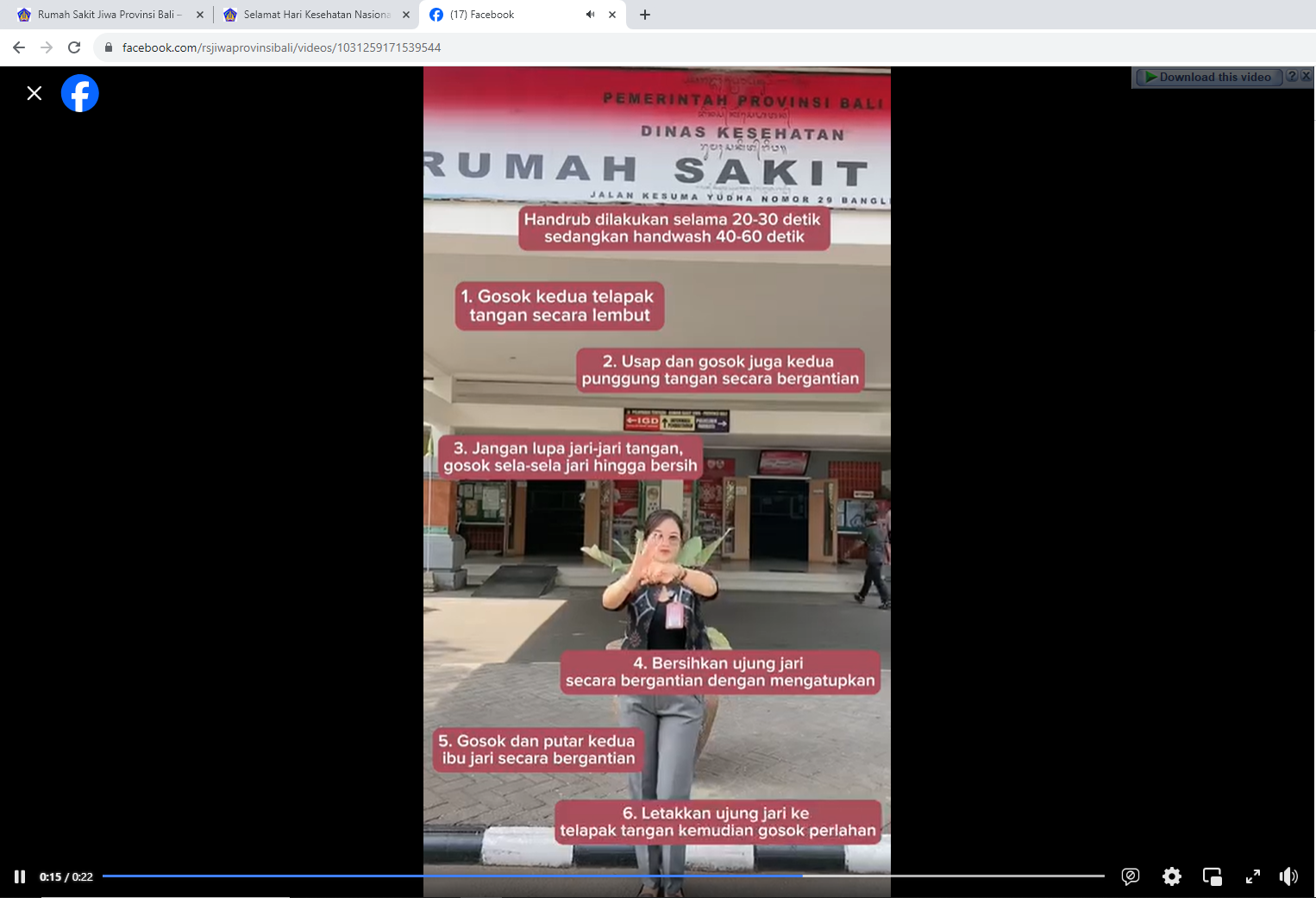 Cara cuci tangan 6 langkah yang baik dan benar.
