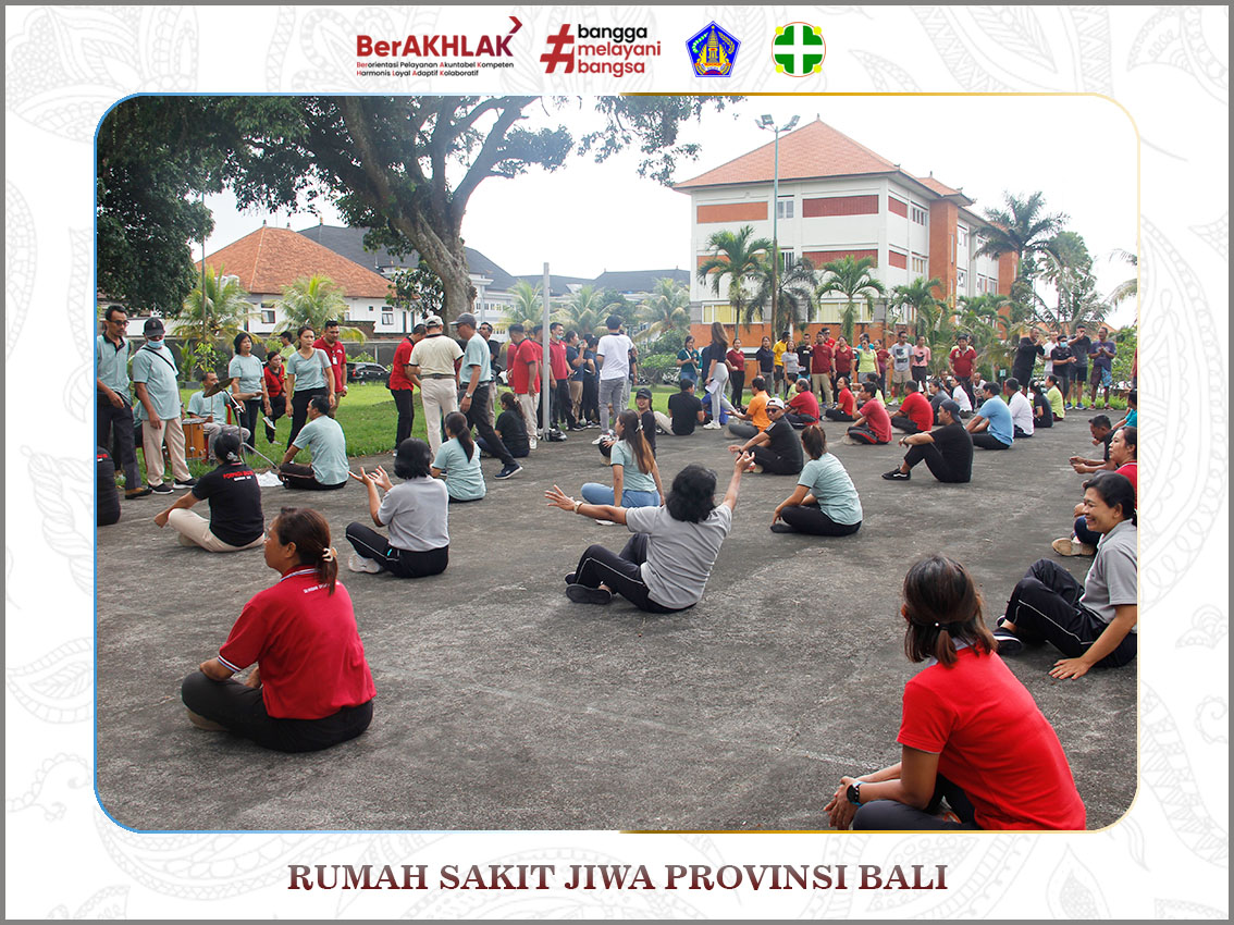 Seluruh civitas dari Rumah Sakit Jiwa Provinsi Bali melaksanakan senam bersama dan beberapa lomba