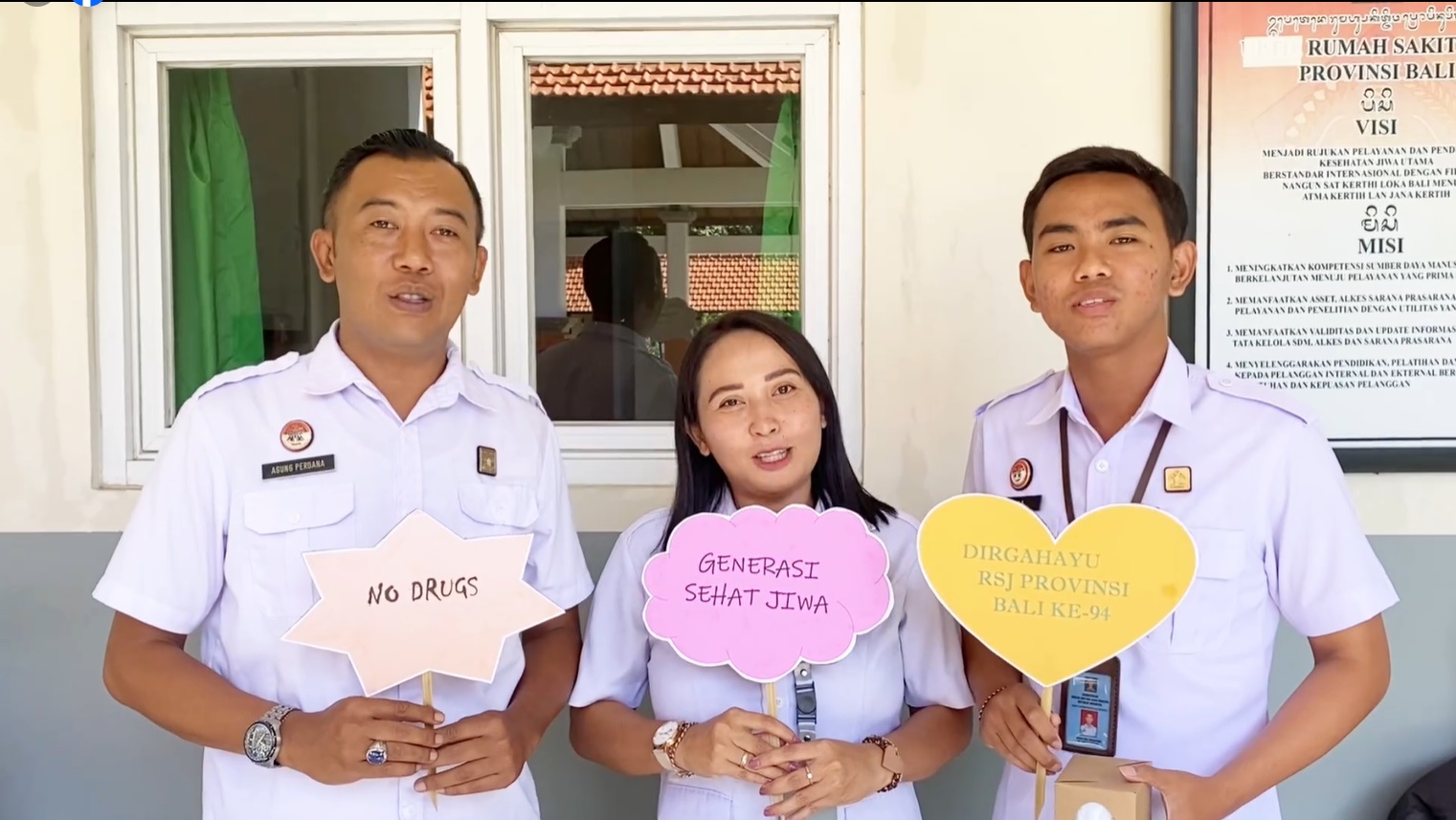Terimakasih kami ucapkan kepada pengguna layanan atas kepercayaannya selama ini dan juga harapan serta dukungan kepada RSJ Provinsi Bali.