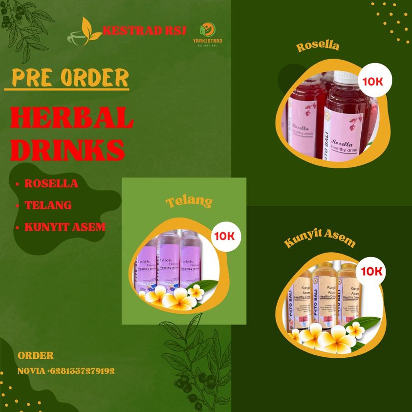 Pelayanan tradisional di Rumah Sakit Jiwa Provinsi Bali sudah menyediakan berbagai macam Minuman Herbal