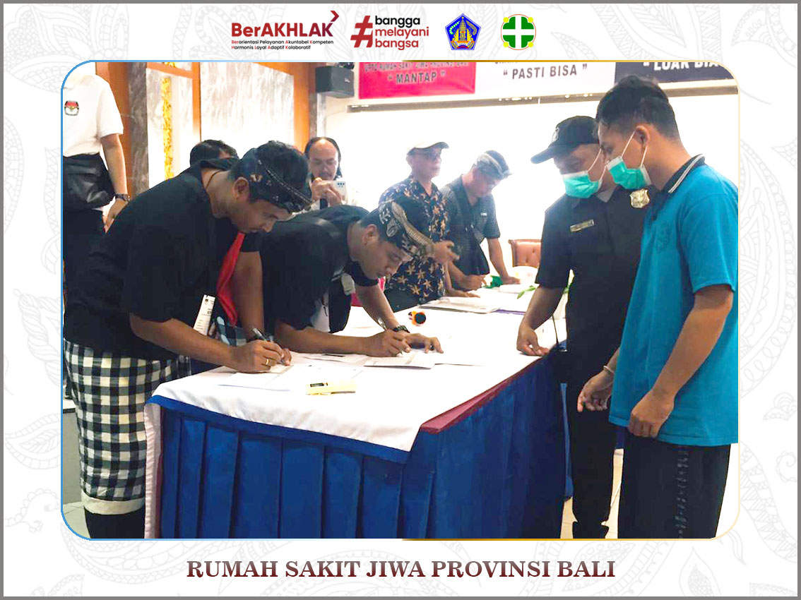 Pemungutan suara yang diikuti oleh pasien orang dalam gangguan jiwa ( ODGJ) serta pasien rehabilitasi NAPZA di Rumah Saki Jiwa Provinsi Bali