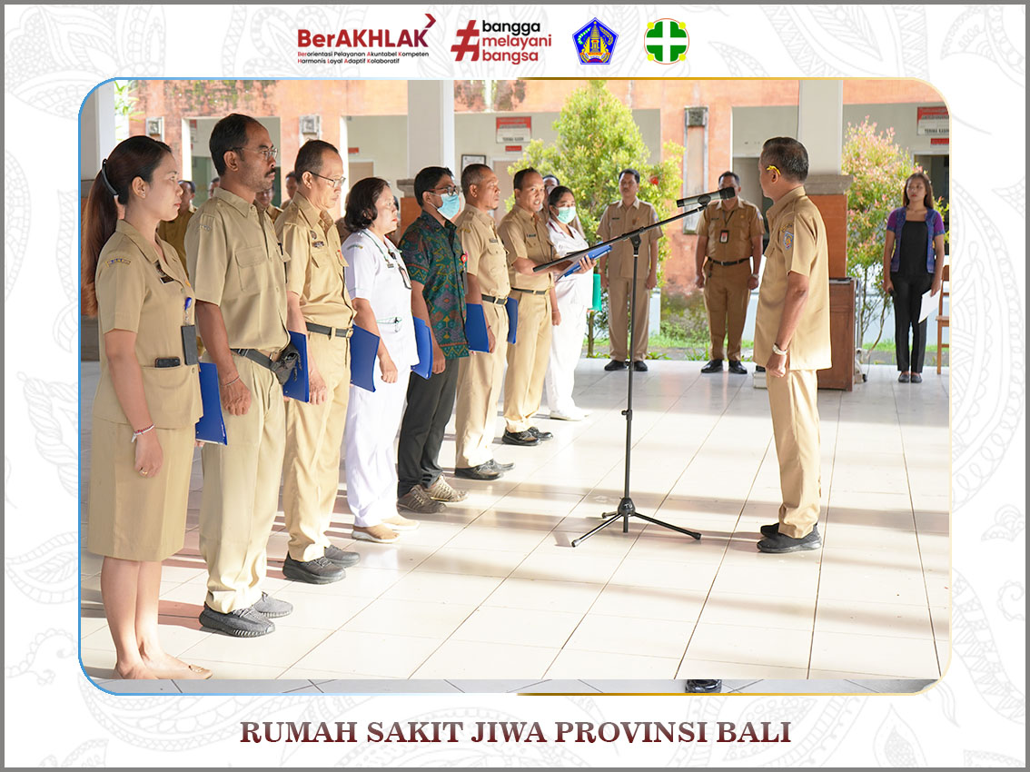 Apel disiplin yang bertempat diwantilan Rumah Sakit Jiwa Provinsi Bali